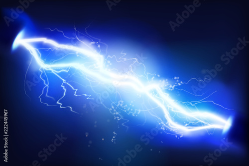 Heat lighting. Electrical energy. Vector illustration.