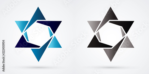 Israel star, modern star, luxury graphic vector.