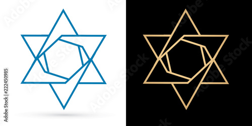 Israel star, modern star, luxury graphic vector.