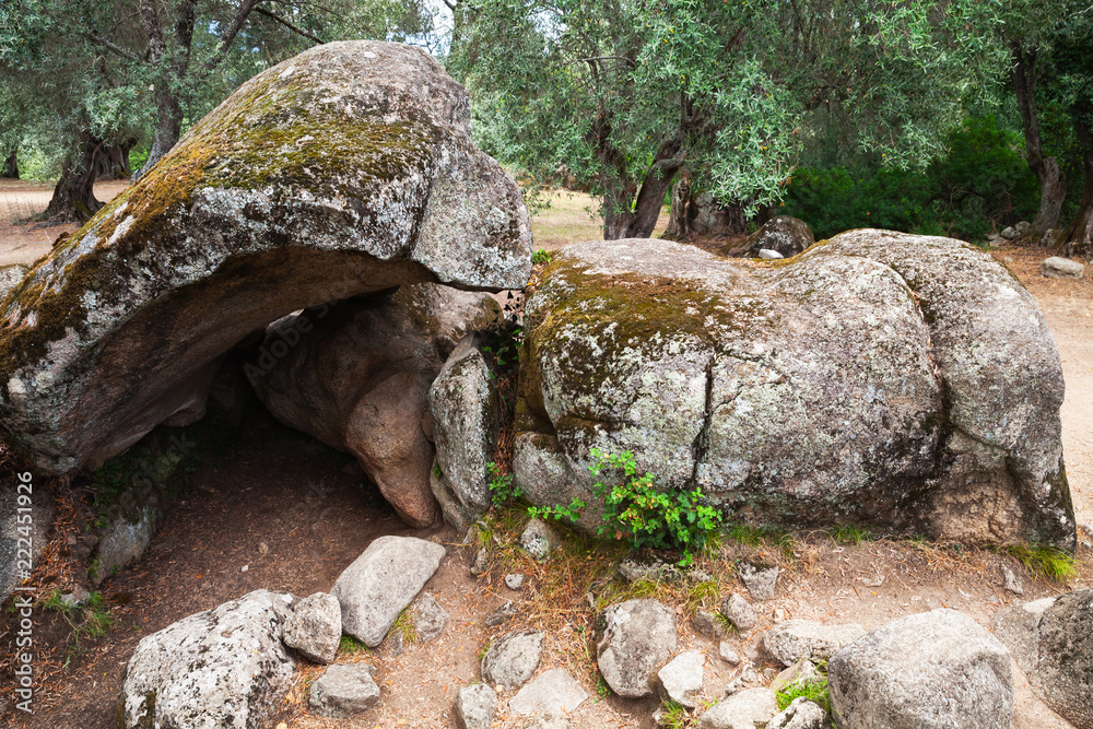 Stones formation of Filitosa, megalithic site Stones formation of Filitosa, megalithic site