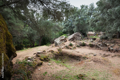 Landscape of Filitosa megalithic site. Corsica