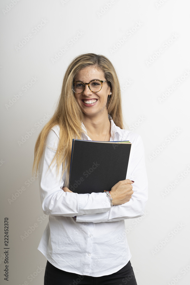 Smart woman in studio Smart woman in studio