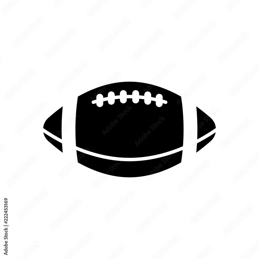 American Football logo. Simple rugby ball icon American Football logo. Simple rugby ball icon