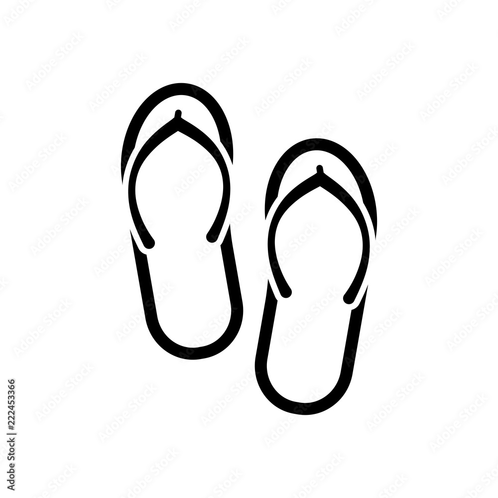 Flip Flops Clipart Black And White