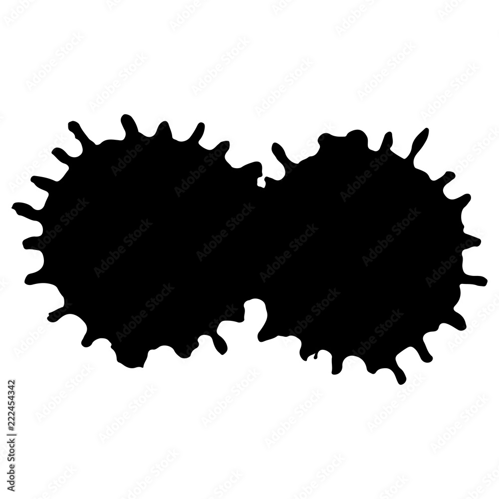 Black ink spots set, texture of paint spots Black ink spots set, texture of paint spots