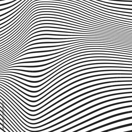 lines with different thickness that makes a wavy surface