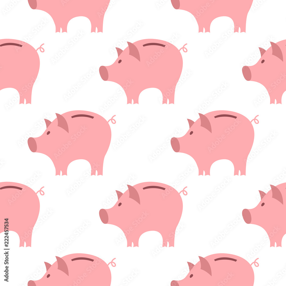 Piggy Bank Seamless Pattern. Can be used for wallpaper, pattern fills, web page background, surface textures. Piggy Bank Seamless Pattern. Can be used for wallpaper, pattern fills, web page background, surface textures.