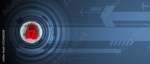 Cybersecurity and information or network protection. Future technology web services for business and internet project