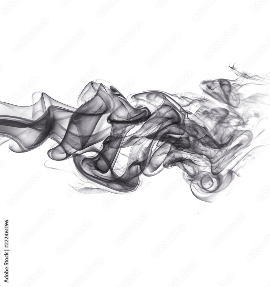 Black smoke on white background Black smoke on white background