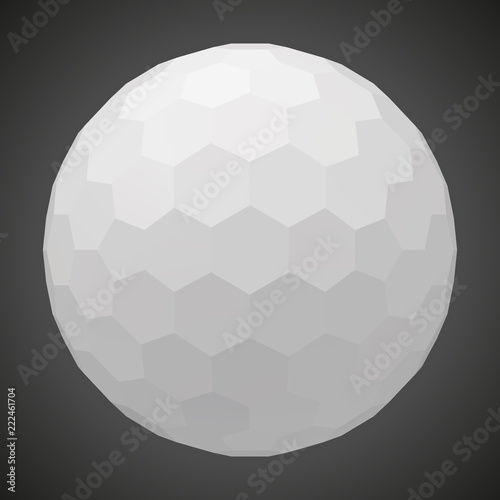 small hexagons forming a sphere. 3d style vector illustration.