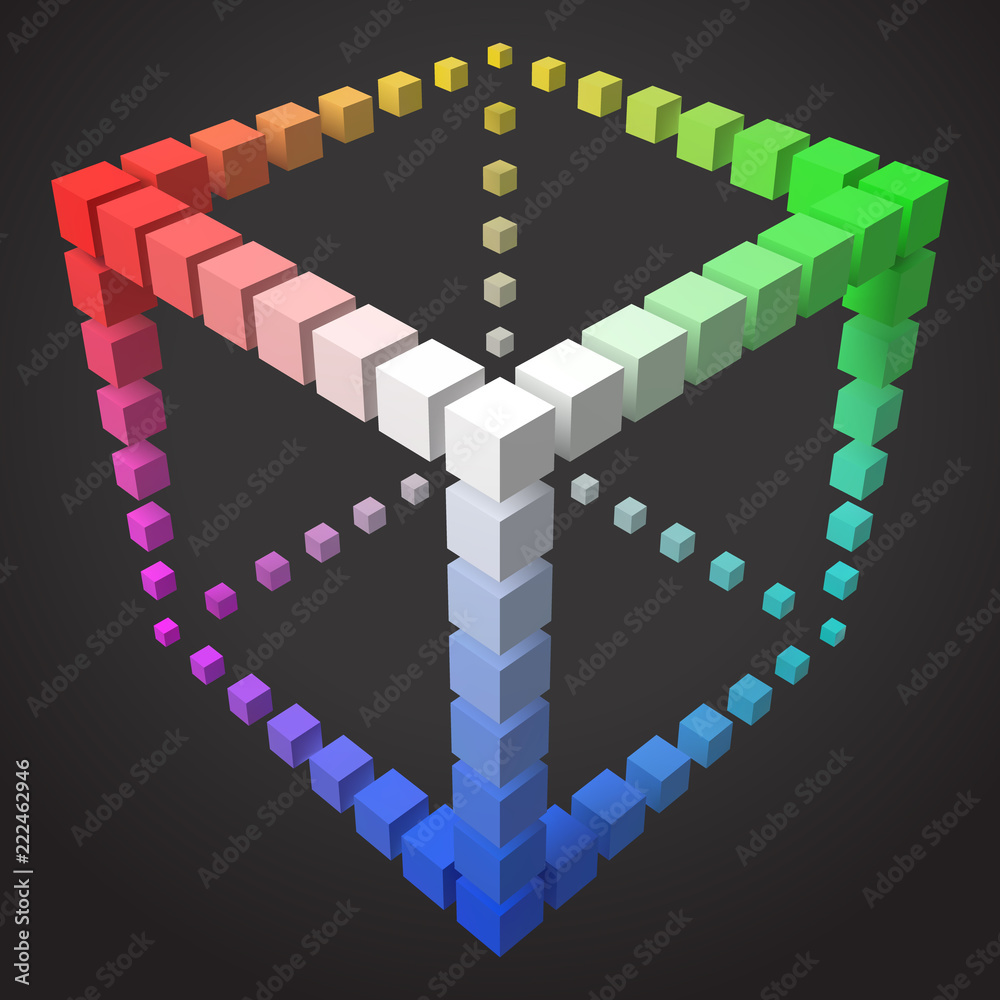 Naklejka premium 3d style cubic frame design with cubes.