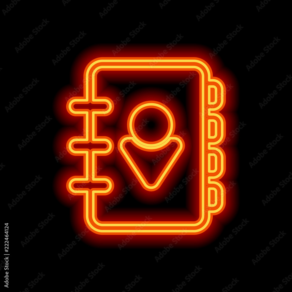 address book with person on cover. simple icon. linear symbol wi address book with person on cover. simple icon. linear symbol wi