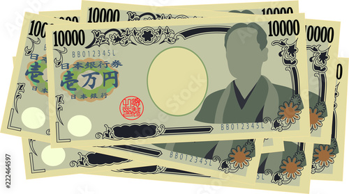 Bunch of Japan's 10000 yen note
