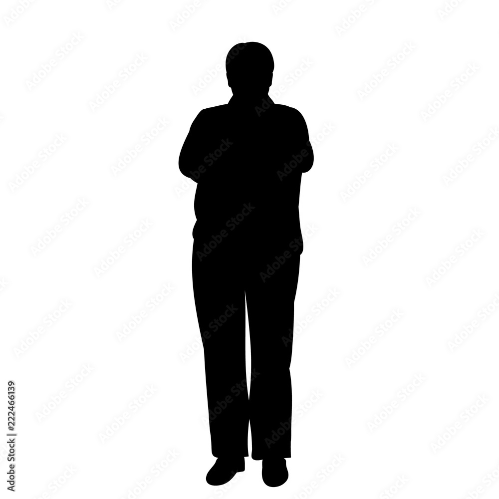 vector, isolated, silhouette man