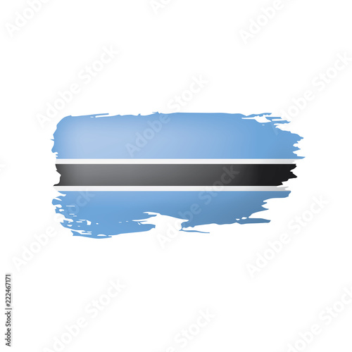 Botswana flag  vector illustration on a white background