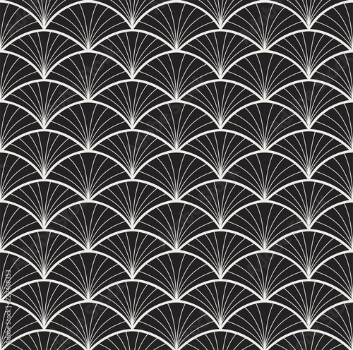 Vector Art Deco Style Seamless Pattern. Abstract Ornament Background.