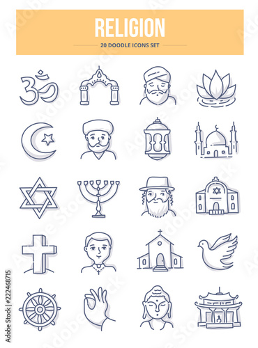 Religion Doodle Icons
