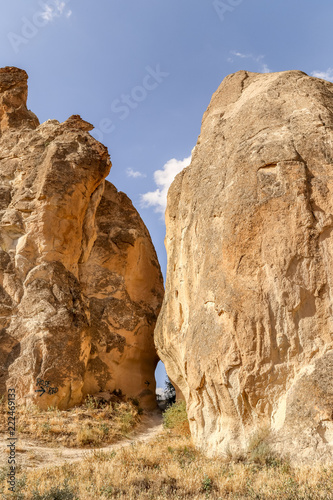 Beautiful rocks landscape in Cappadocia, Turkey. The landscape of Cappadocia.