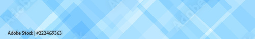 Abstract banner of translucent squares or rhombuses in light blue colors