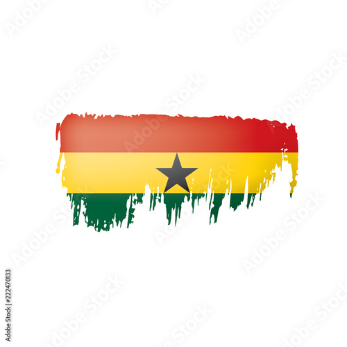 Ghana flag  vector illustration on a white background