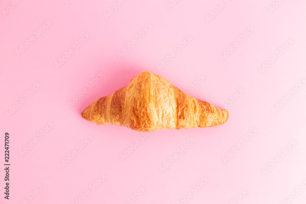 croissant on colorful background