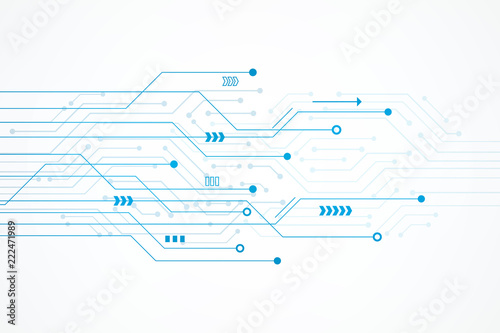 Abstract Technology Background , blue circuit board pattern