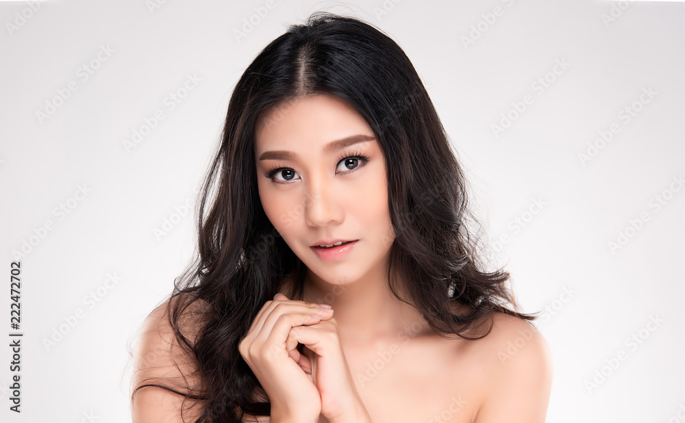 Beautiful Young Asian Woman with Clean Fresh Skin Beautiful Young Asian Woman with Clean Fresh Skin