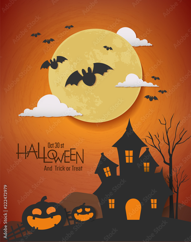 Fototapeta premium happy halloween day vector design