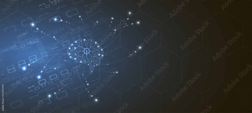 Artificial intelligence. Technology web background. Virtual concept Artificial intelligence. Technology web background. Virtual concept
