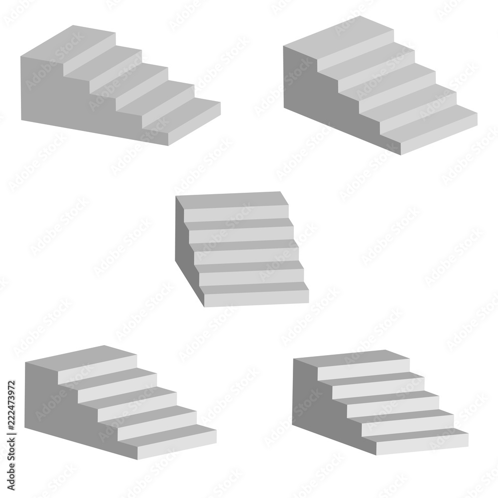 Set steps ladder pedestal, sign symbol road to victory power and wealth success Set steps ladder pedestal, sign symbol road to victory power and wealth success