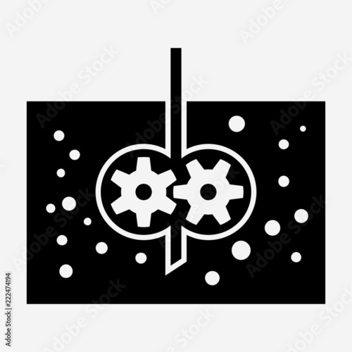 glyph beautiful automobile lubrication pump vector icon