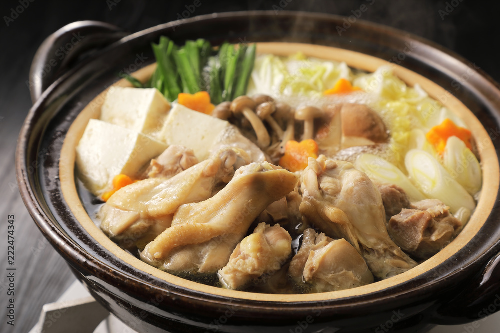 鶏鍋 Japanese chicken hot pot 鶏鍋 Japanese chicken hot pot