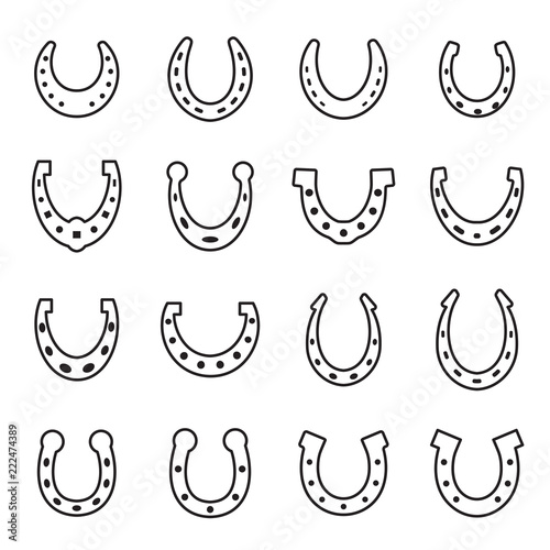 Horseshoe vector icon isolated
