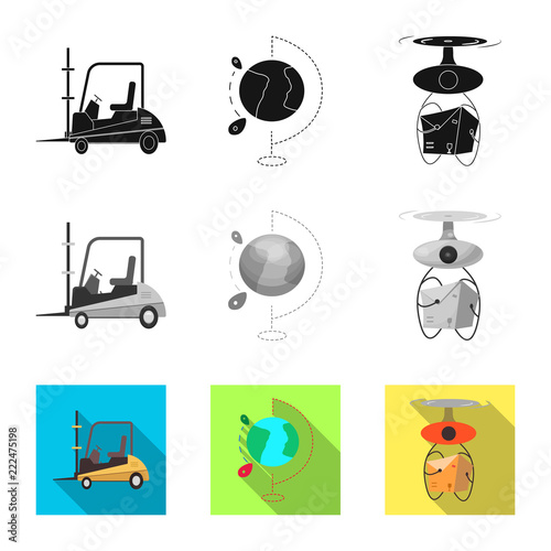 Isolated object of goods and cargo symbol. Set of goods and warehouse vector icon for stock.