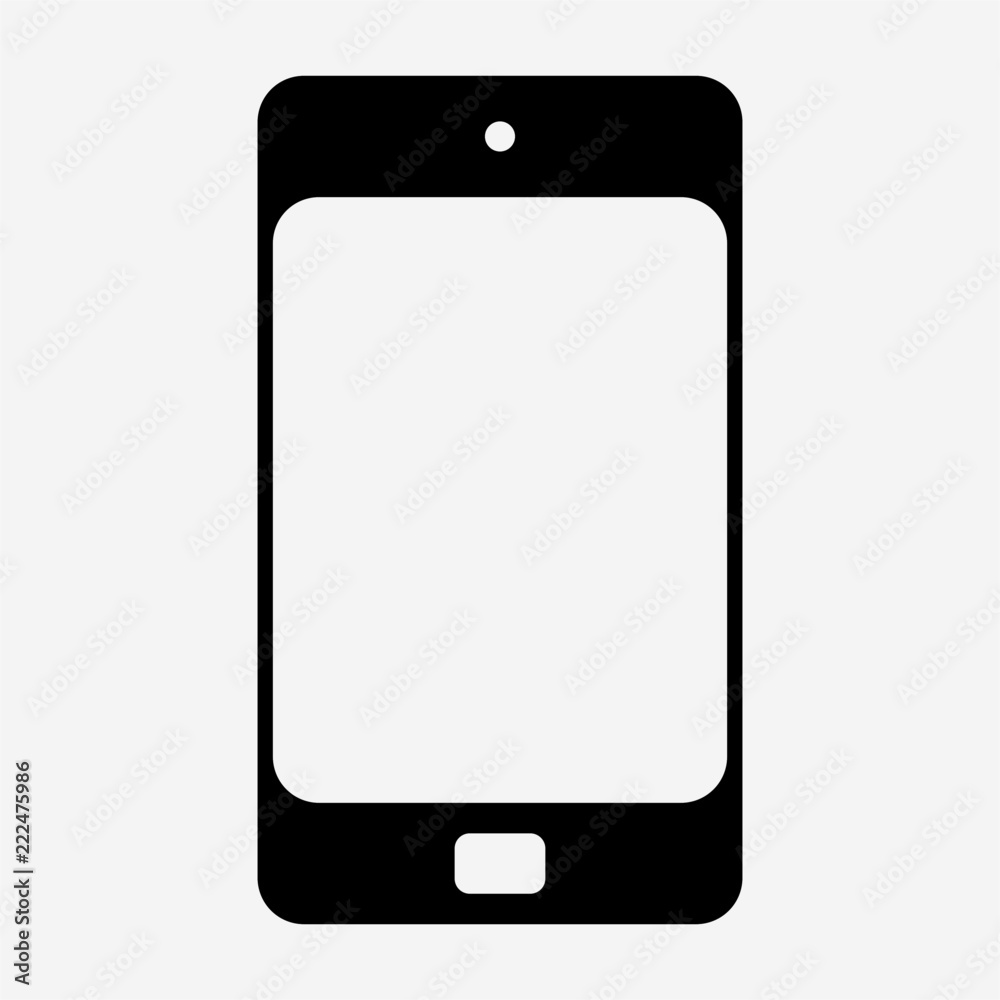 Glyph beautiful smart phone vector icon Glyph beautiful smart phone vector icon