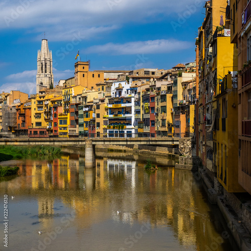 Riverside houses in Girona s Old quarter