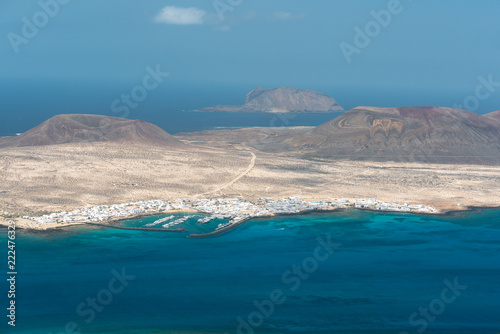view of the port of fuerteventura island photo