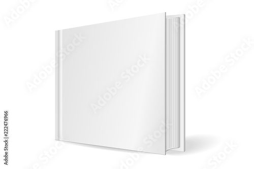 3D Vector mock up of standing book on white