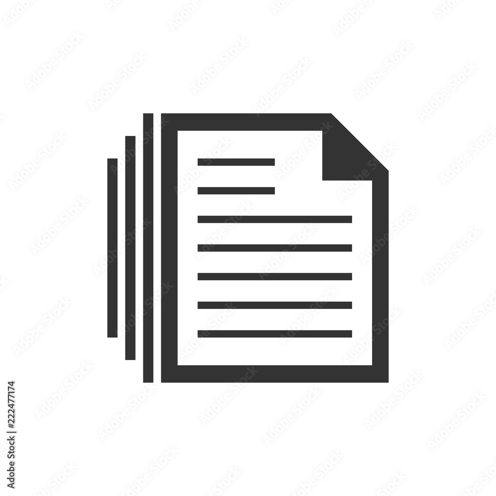 Document note icon in flat style. Paper sheet vector illustration on white isolated background. Notepad document business concept. Document note icon in flat style. Paper sheet vector illustration on white isolated background. Notepad document business concept.