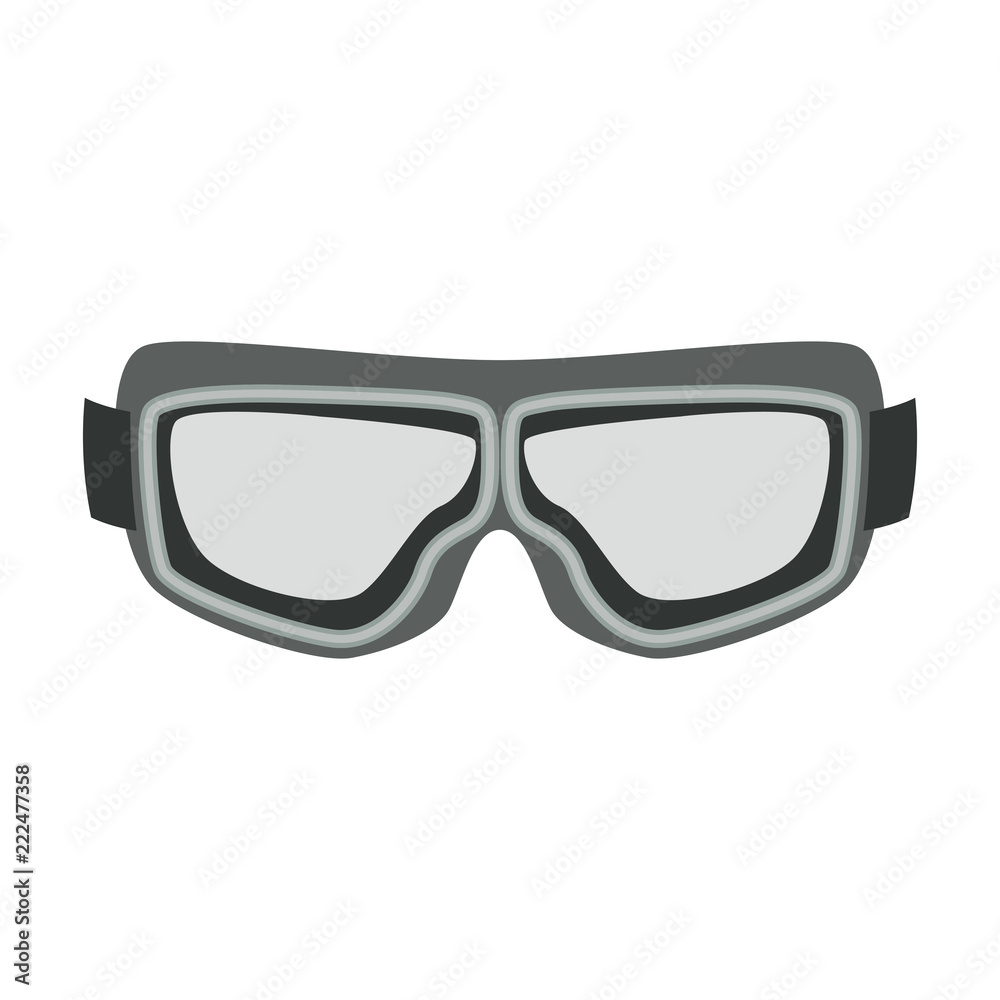 Fototapeta premium motorcycle protective goggles vintage flat style vector