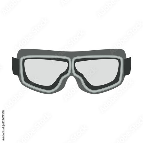  motorcycle protective goggles vintage flat style vector