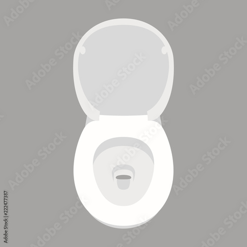  lavatory pan  flat style vector illustration front