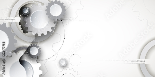 Artificial intelligence. Technology web background. Virtual concept
