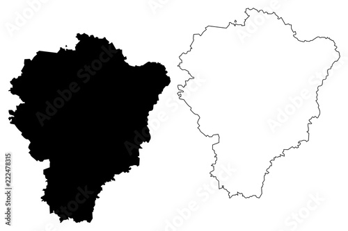 Yaroslavl Oblast (Russia, Subjects of the Russian Federation, Oblasts of Russia) map vector illustration, scribble sketch Yaroslavl Oblast map