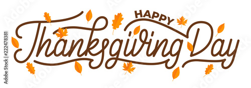 Thanksgiving Day. Happy Thanksgiving Day hand lettering design. Lettering illustration for Thanksgiving Day