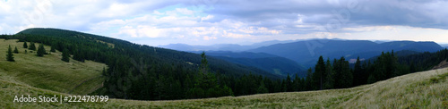 Ukraina, Karpaty Wschodnie - góry Gorgany, górska panorama
