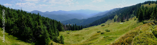 Ukraina, Karpaty Wschodnie - góry Gorgany Środkowe, górska panorama © Iwona