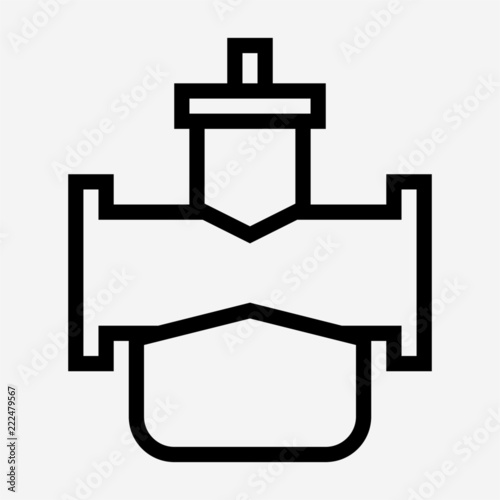 Canvas-taulu Outline beautiful carburetor vector icon
