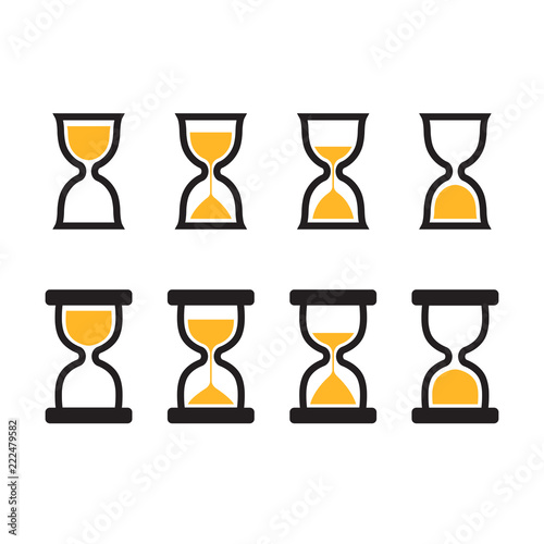 Hourglass icons set