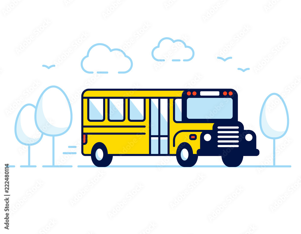 Classic yellow school bus